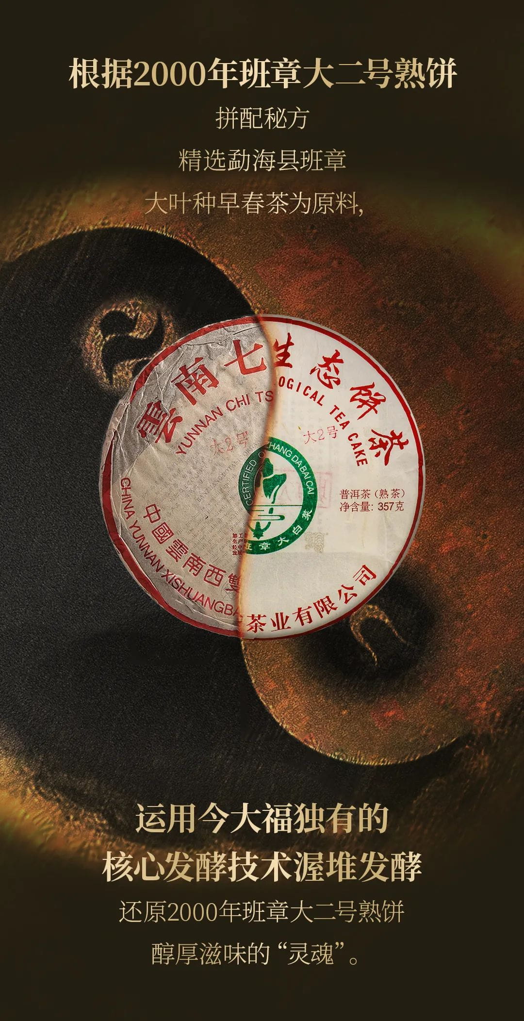 今大福2020年班章大二號熟餅